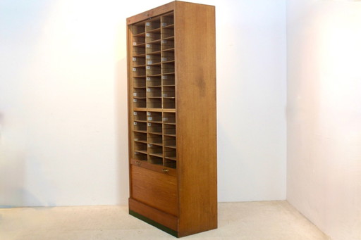 Wooden Pigeonhole Cabinet by Dobergo Office Furniture, Germany, 1950s
