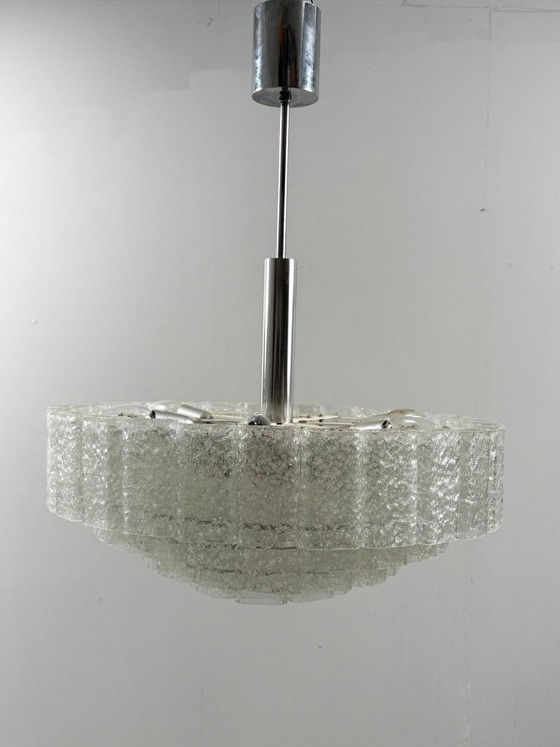 Image 1 of Lámpara de techo/araña de mediados de siglo, diseñada por Doria Leuchten, Alemania, década de 1970.