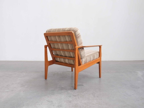 Image 1 of Ensemble de 2 chaises longues en teck style danois Mid-Century