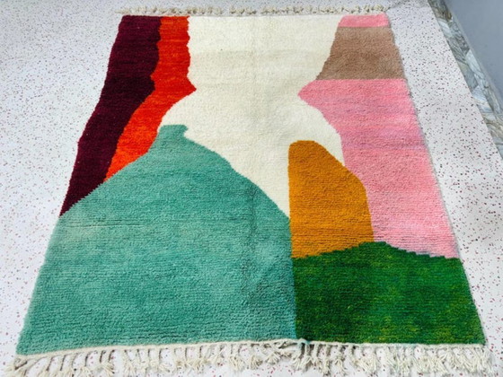 Image 1 of Handgeknüpfter, farbenfroher Berberteppich, 300 cm x 200 cm