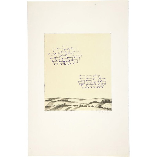 Klassische Lithographie "Portfolio Polymorphose" von François-Xavier Lalanne, 1978