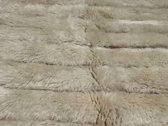 Ecru and beige Moroccan Mrirt rug 350x250 cm, textured minimalist design, Rugs & carpets, Wool, Cotton (photo 12 of 16)