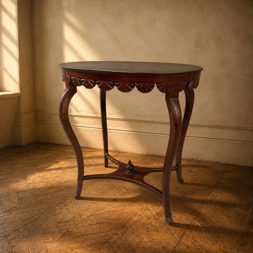 Art Nouveau Solid Wood Side Table, circa 1900–1910