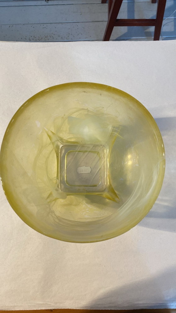 Image 1 of Vintage handgeblazen vaas met Swirl patroon