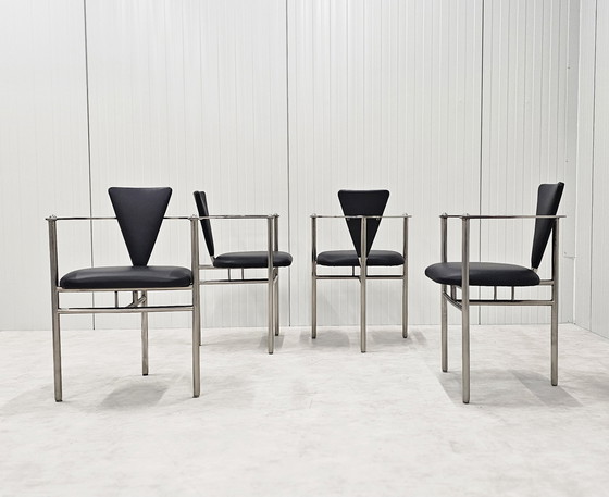 Image 1 of 4x sedie da pranzo Belgochrom