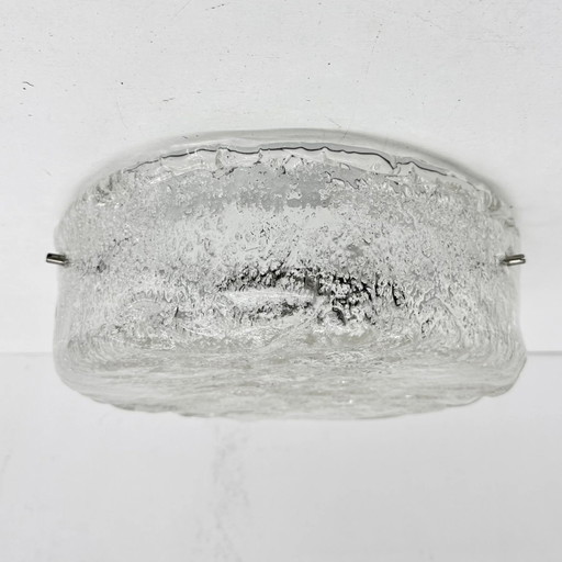 Mid-century Design Eis Murano Glas Deckenleuchte, 1970er Jahre