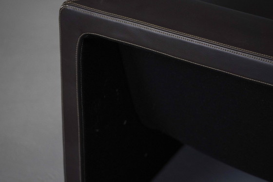 Image 1 of Ensemble en cuir Malmo et pouf Fjord de Patricia Urquiola pour Moroso, Italie, années 2000