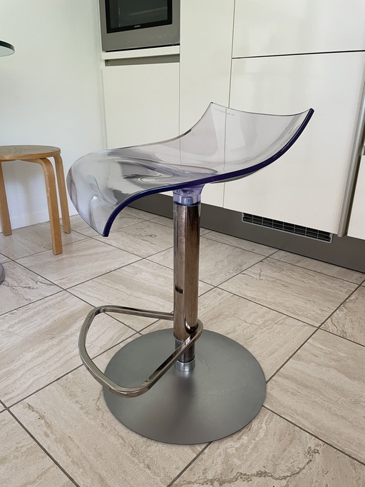 Glass Adjustable Table With 2 Seat Stools