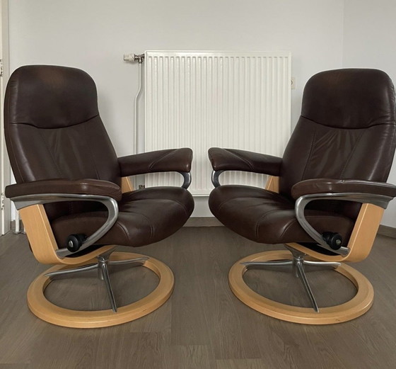 Image 1 of Stressless Design Sesselset inkl. Fußhocker