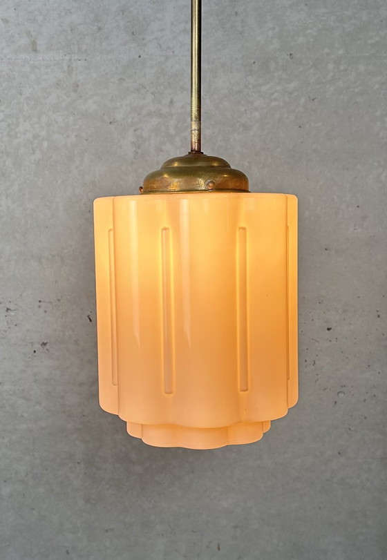 Image 1 of Lampada Art déco - opalina rosa