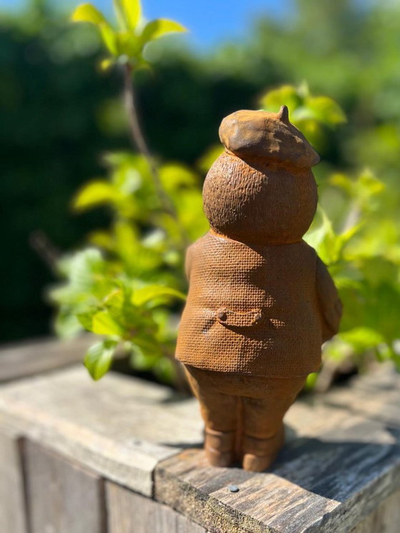 Image 1 of Gufo in ghisa con patina naturale di ruggine - Spedizione gratuita