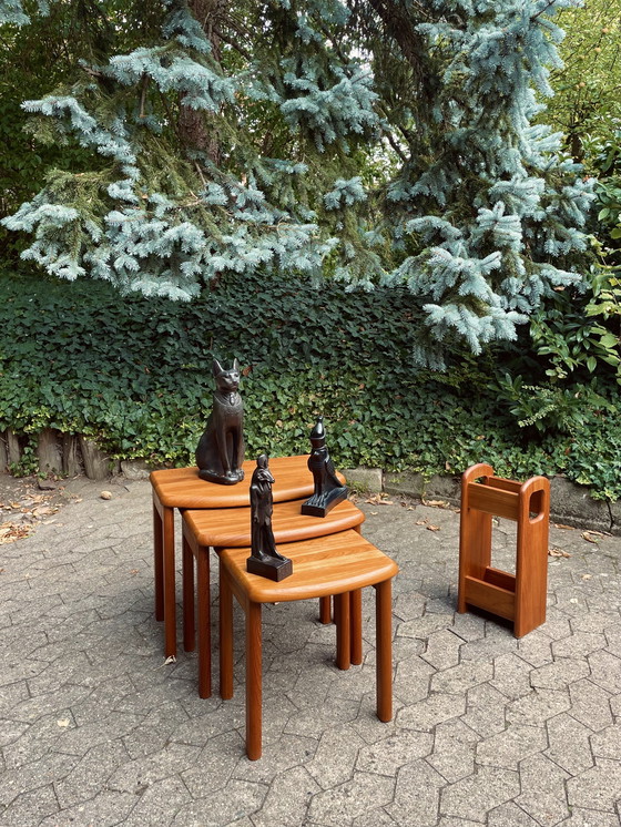 Image 1 of Vintage Deense teakhouten parapluhouder