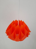 Petite suspension origami orange Zicoli 1970s