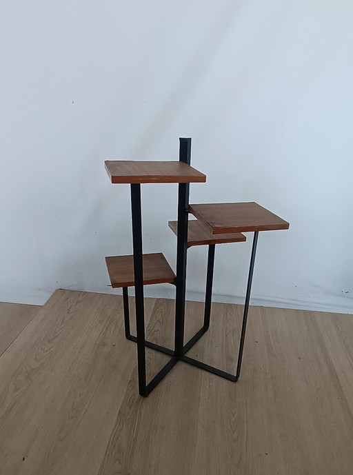 Sixties Plant Table – plantentafel, Metal, Wood (photo 2 of 10)