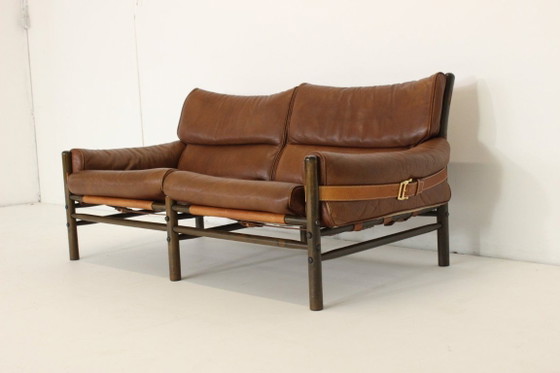 Image 1 of Arne Norell Kontiki Seating Group Leather Sofa Armchair Couch