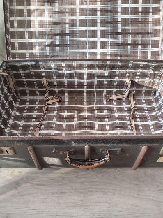 Valigia vintage, anni 1930 / 1940 – Borse da viaggio, Pelle, Metallo (photo 4 of 7)