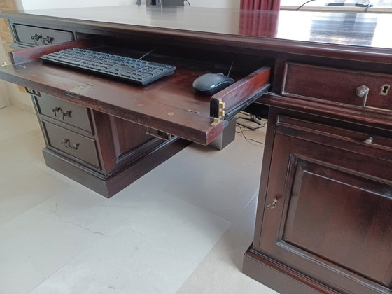 Image 1 of Mahogany partner desk, Jan Frantzen