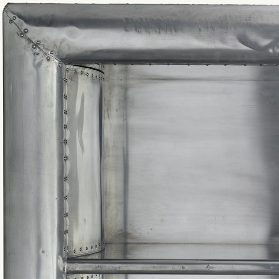 Restoration Hardware Aviator Streamline Bookcase set of 2, Wood, Aluminium, Silver (photo 4 of 5)