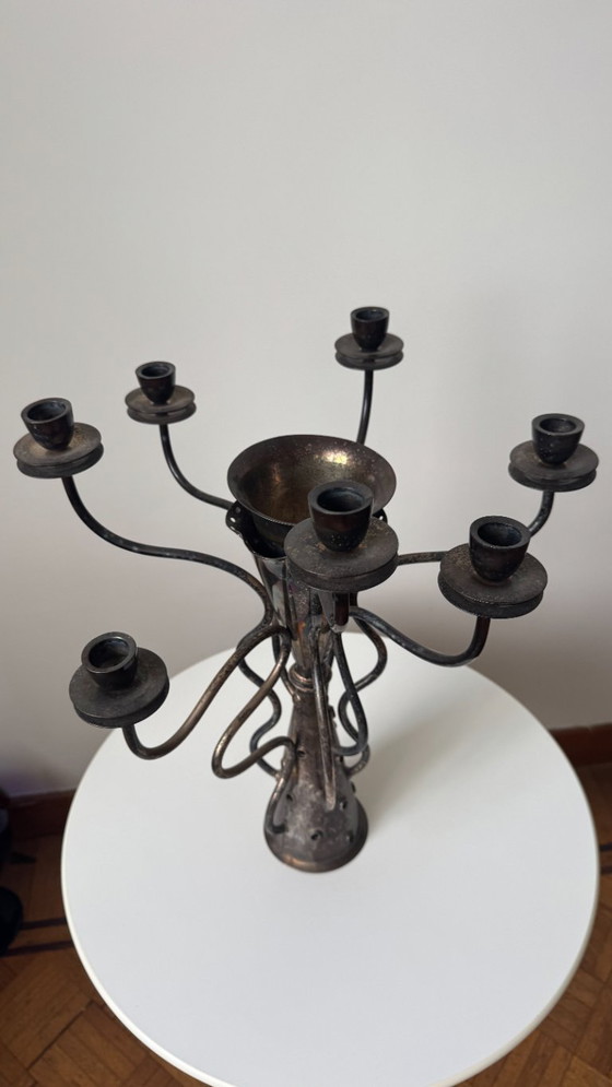 Image 1 of Versilberter Driade-Kerzenständer „Simon“ – Borek Sipek – 7-armiger Designklassiker