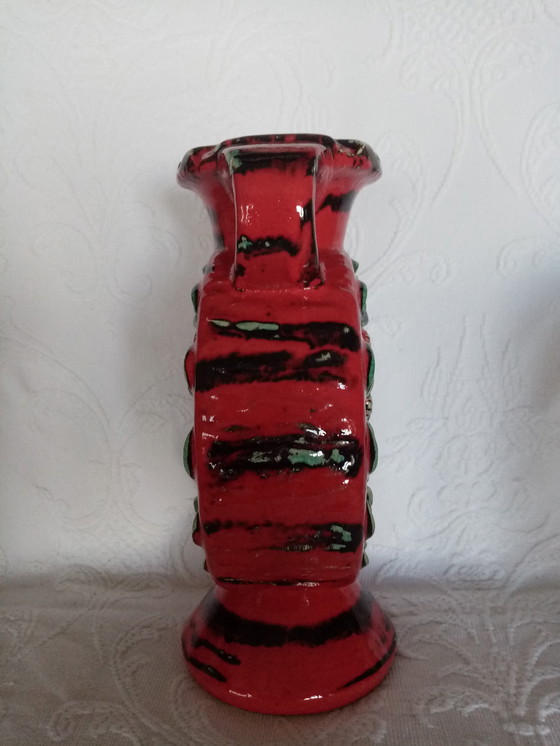 Image 1 of Jarrón decorativo alemán Fat Lava de Studio Dümler Breiden, años 60 (27 cm)
