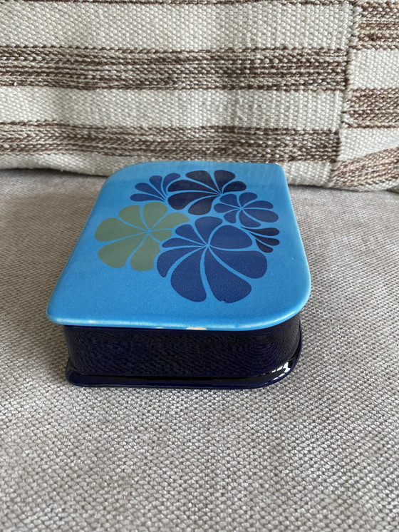 Image 1 of Caja con tapa de cerámica del perfume Tosca años 60 y 70.