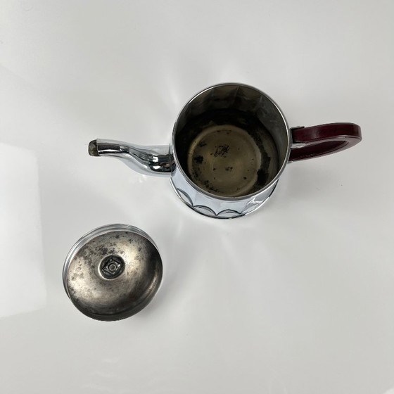 Image 1 of Set da caffè vintage in metallo cromato e bachelite, anni '40/'50