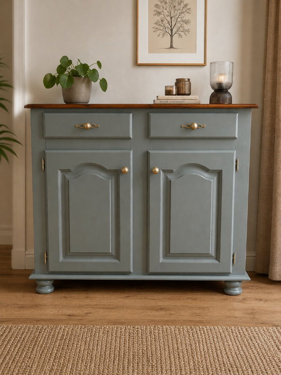 Image 1 of Vintage sideboard cabinet in concrete grey | Unique & atmospheric