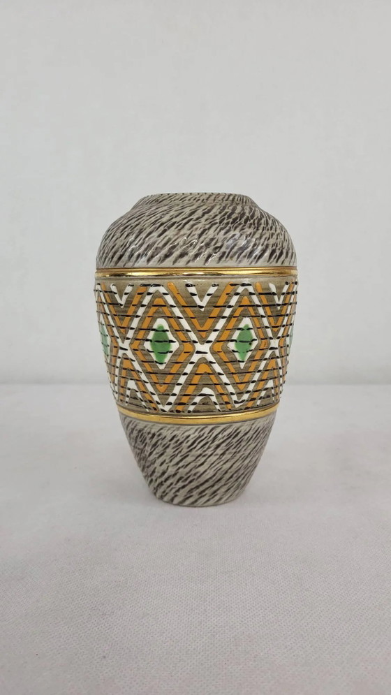 Jarrón de gres firmado Breugnot – Jarrones, Porcelain, Art Deco (photo 6 of 7)