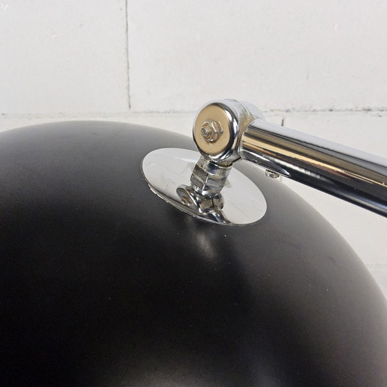 Image 1 of Vintage zwarte Bauhaus Herman Busquet - Hala - bureaulamp model 144 / mid century modern tafellamp 