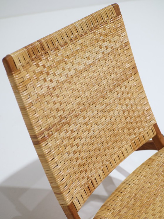 JH512 Folding Chair Hans J. Wegner oak rattan Johannes Hansen – Hans Wegner, Armchairs, Wood, Vintage (photo 16 of 19)