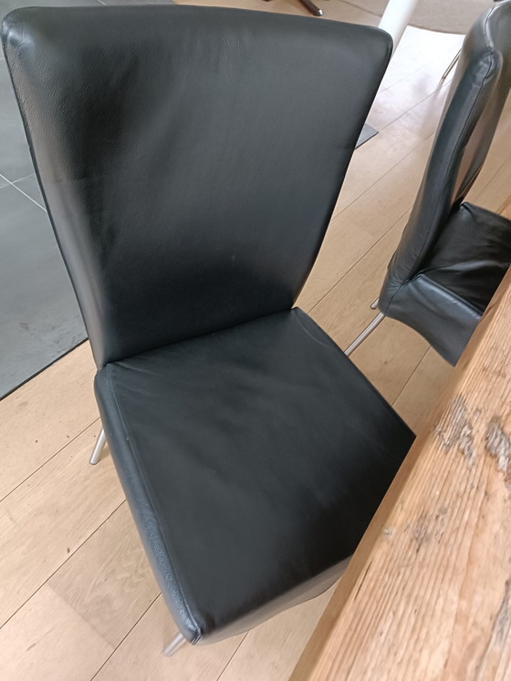 4 chaises de salle à manger en cuir – Metal, Leather (photo 9 of 13)
