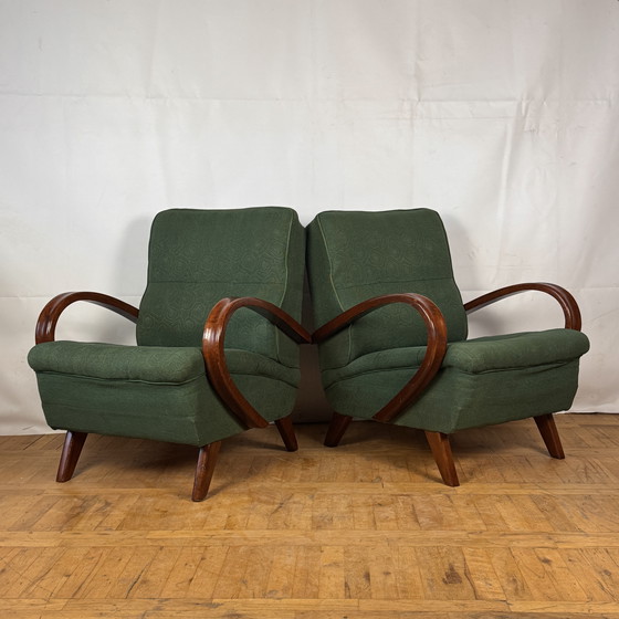 Image 1 of Paar tschechoslowakische Art-Deco-Sessel von František Jirák (1960er Jahre)