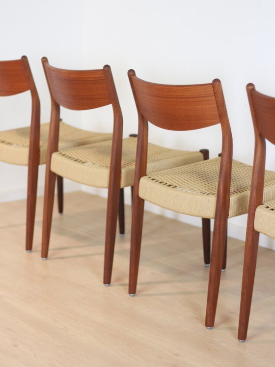 Image 1 of 4 sedie da pranzo Fristho in corda di carta