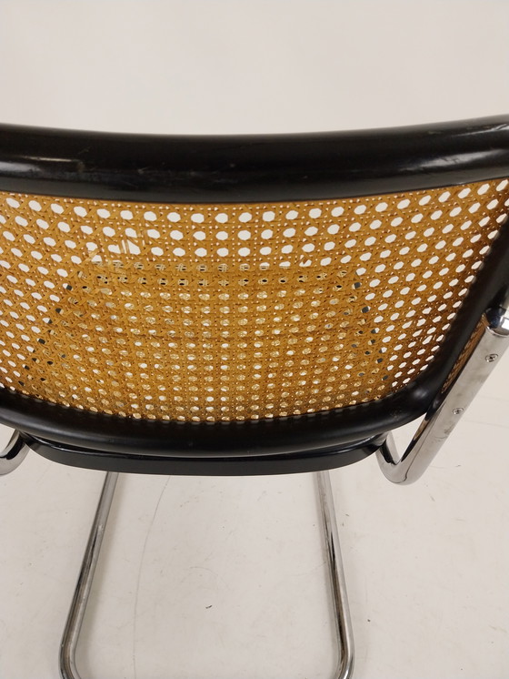 Image 1 of 2 x Marcel Breuer buisframe stoelen S32 door Thonet 1980's
