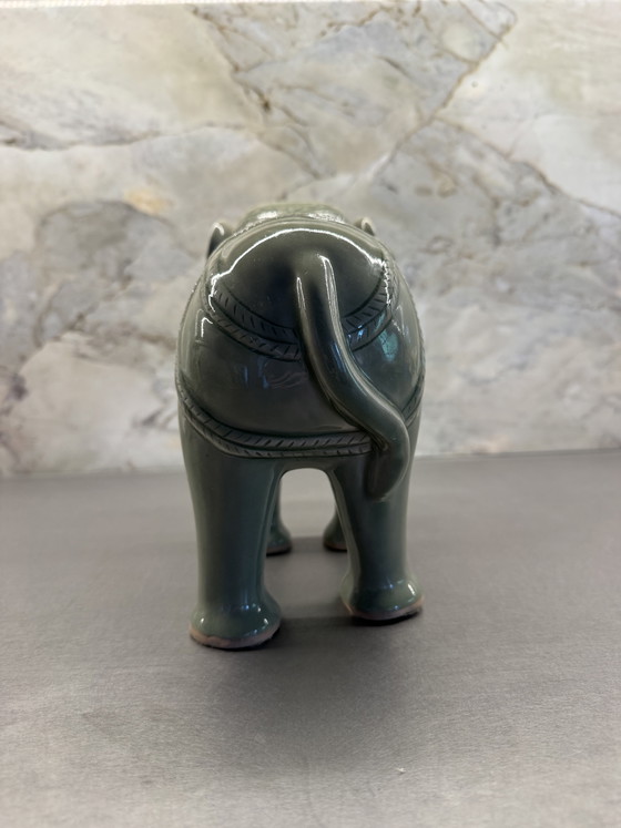Elefante de cerámica celadón de Siam antiguo – Siam Celadon, Objetos decorativos, Ceramic (photo 5 of 11)