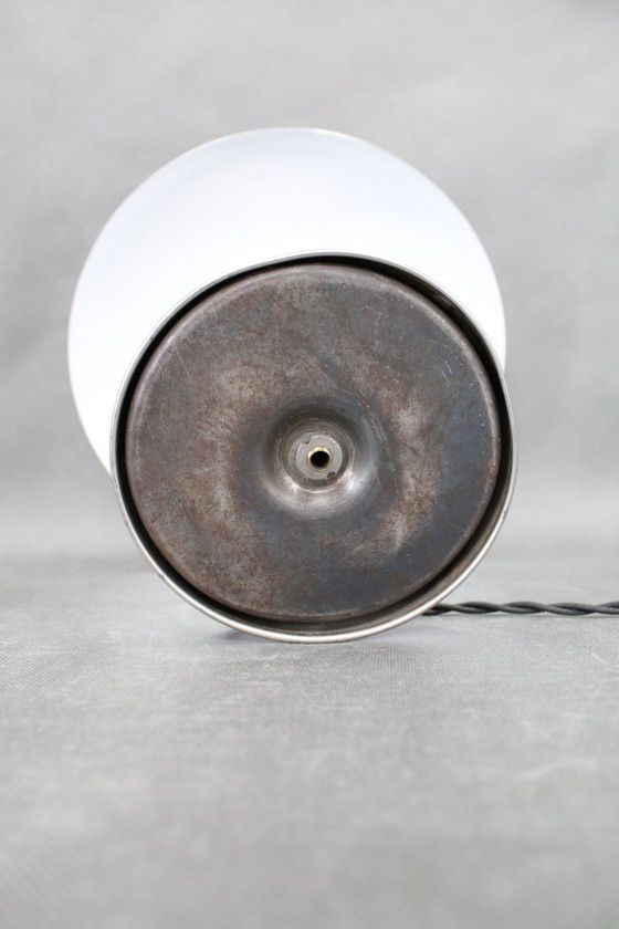 Image 1 of 1930s Art Deco Nickel Mushroom Table Lamp Europe