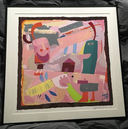Wouter Stips (1944) - A day never to be forgotten – lithos zeefdrukken, Paper