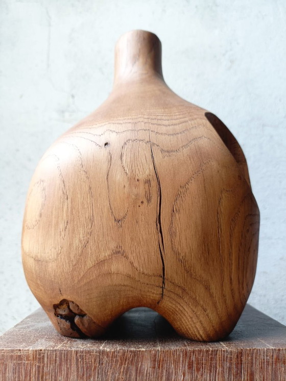 Vase / Sculpture in Solid Carved Oak – retroDom, Wood (photo 9 of 11)