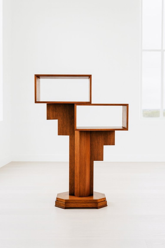 Image 1 of solid oak room divider Amsterdam School