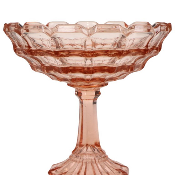 Frutero Art Déco Rosaline de vidrio prensado rosa Scailmont – Accesorios de mesa, Glass (photo 6 of 15)