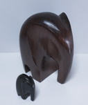 two elephant sculptures in precious wood