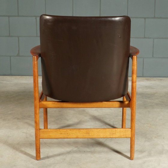 Fauteuils vintage – Ib Kofod Larsen – Fröscher – 1960 – Leather, Wood (photo 6 of 16)