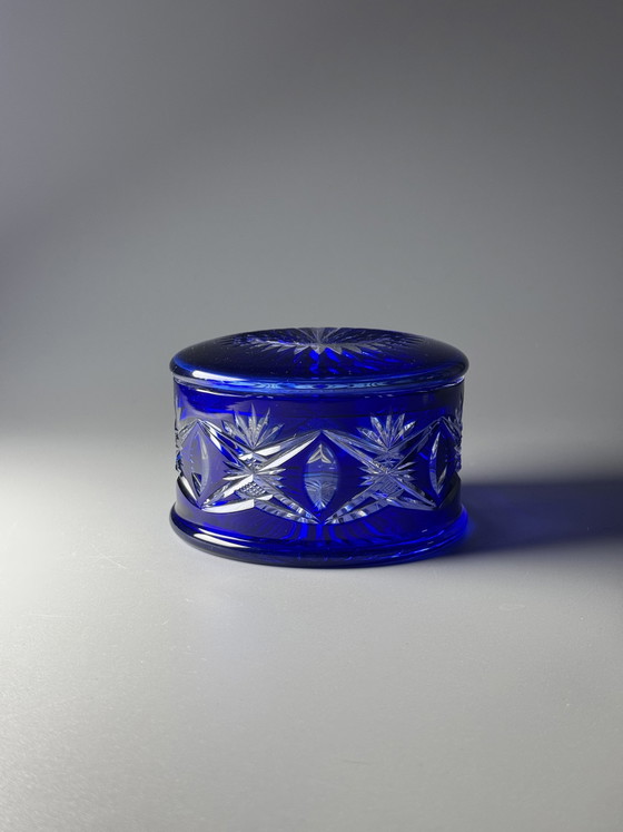 Image 1 of Bonbonnière Val Saint Lambert, modèle 3247/17 par Hubert Fouarge, Belgique, début des années 1900