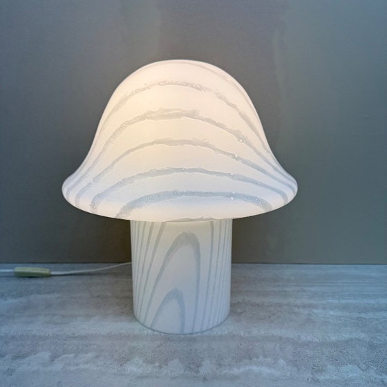 Image 1 of Lámpara de mesa Peil & Putzer Mushroom Zebra, década de 1970.