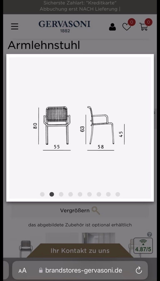 Image 1 of 4 Gervasoni ALLU 24/224 Designer Armlehnensstühle 