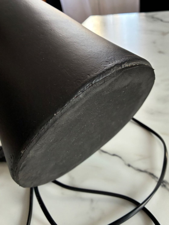 Image 1 of XL-Tischleuchte, mattschwarzes Terrakotta