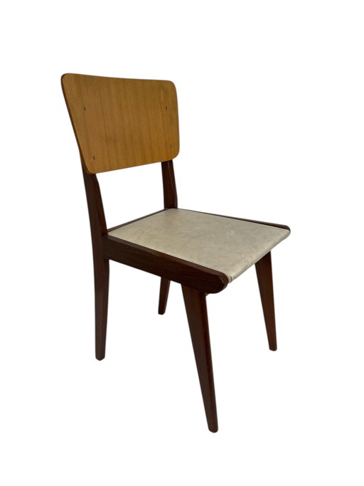 Silla danesa de teca, estilo vintage de los años 60.