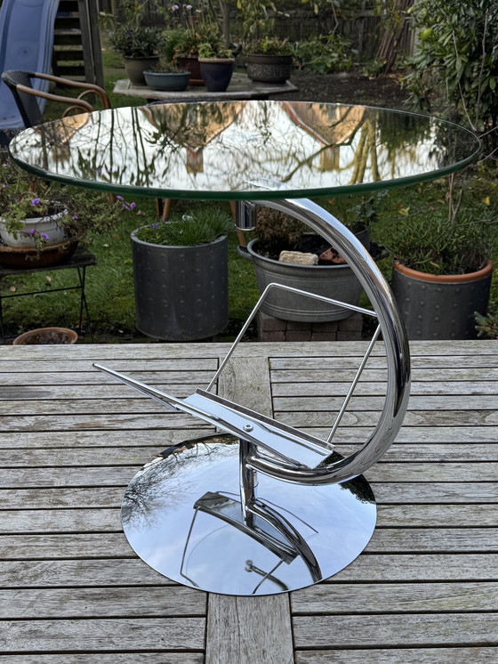 Image 1 of Tavolino KOKOON | 🇩🇪 Anni '80 | Un elemento d'arredo senza tempo in cromo e vetro