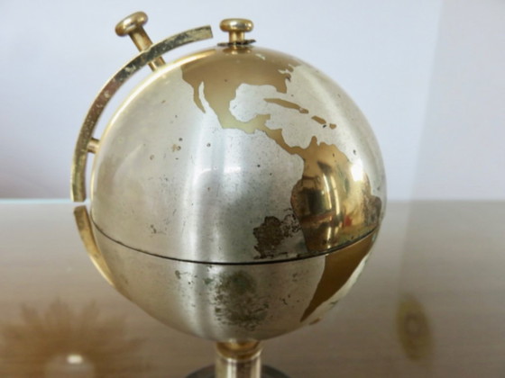 Image 1 of Globe, brass cigarette dispenser, 60s/70s