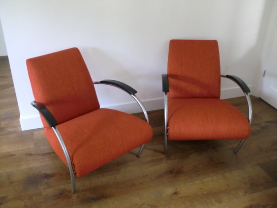 Gelderland 5470 design Jan des Bouvrie as new 2x – Armchairs, Chrome (photo 2 of 5)